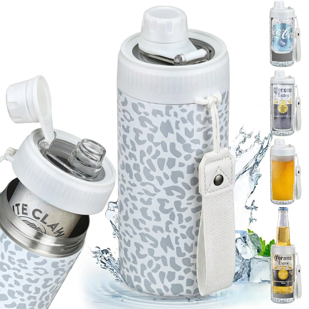 [Summer wins]Sealed Can Cooler Fizz Lid - Fits 12oz Cans, Slim Cans, 12oz Bottles & As Tumbler - Coffee Cup - Vacuum Insulated Stainless Steel Drinkware Flasks Beach Beverage Thermal Skinny Beach Mug Bottled Bottled Portable Portable Portable