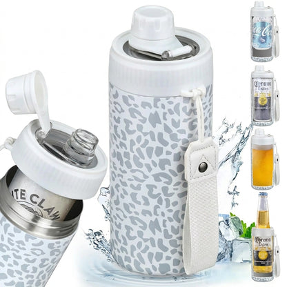 [Summer wins]Sealed Can Cooler Fizz Lid - Fits 12oz Cans, Slim Cans, 12oz Bottles & As Tumbler - Coffee Cup - Vacuum Insulated Stainless Steel Drinkware Flasks Beach Beverage Thermal Skinny Beach Mug Bottled Bottled Portable Portable Portable