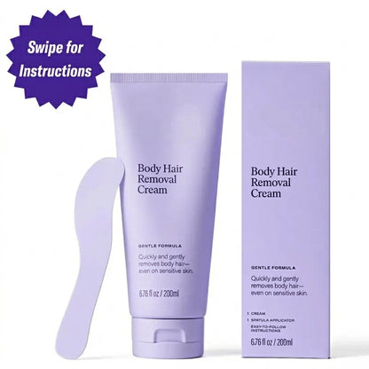 200ml Body Hair Removal Cream, Designed for Sensitive Skin, Unisex Gentle Formula, Smooth Results Last Up to 7 days, Body hair remover for women