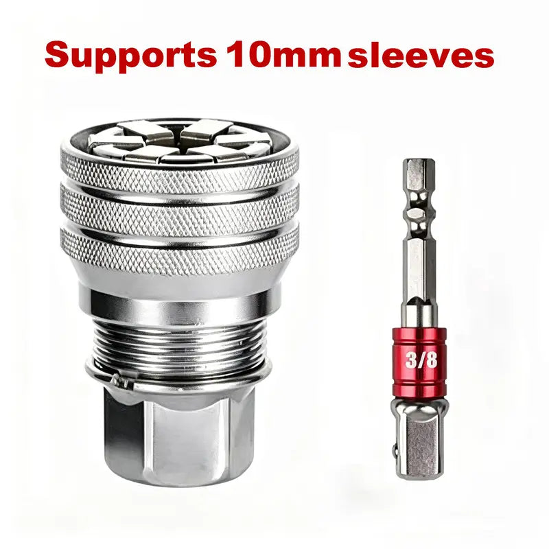 Multi-Function Universal Socket Wrench Tool - Universal Maintenance Tool, Adjustable Universal Socket Wrench, Universal Socket Tool for 3/8" Drive Ratchet Torque Wrench & Power Drill (Connecting rod random color)