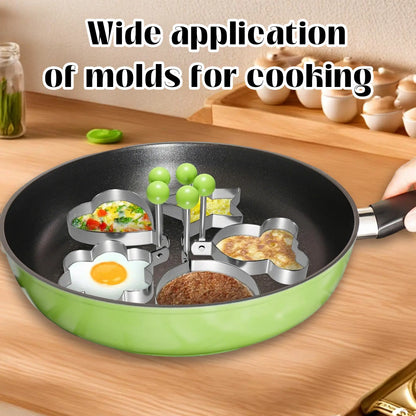 5 Counts Set Fried Egg Rings Molds, Multifunctional Breakfast Tool