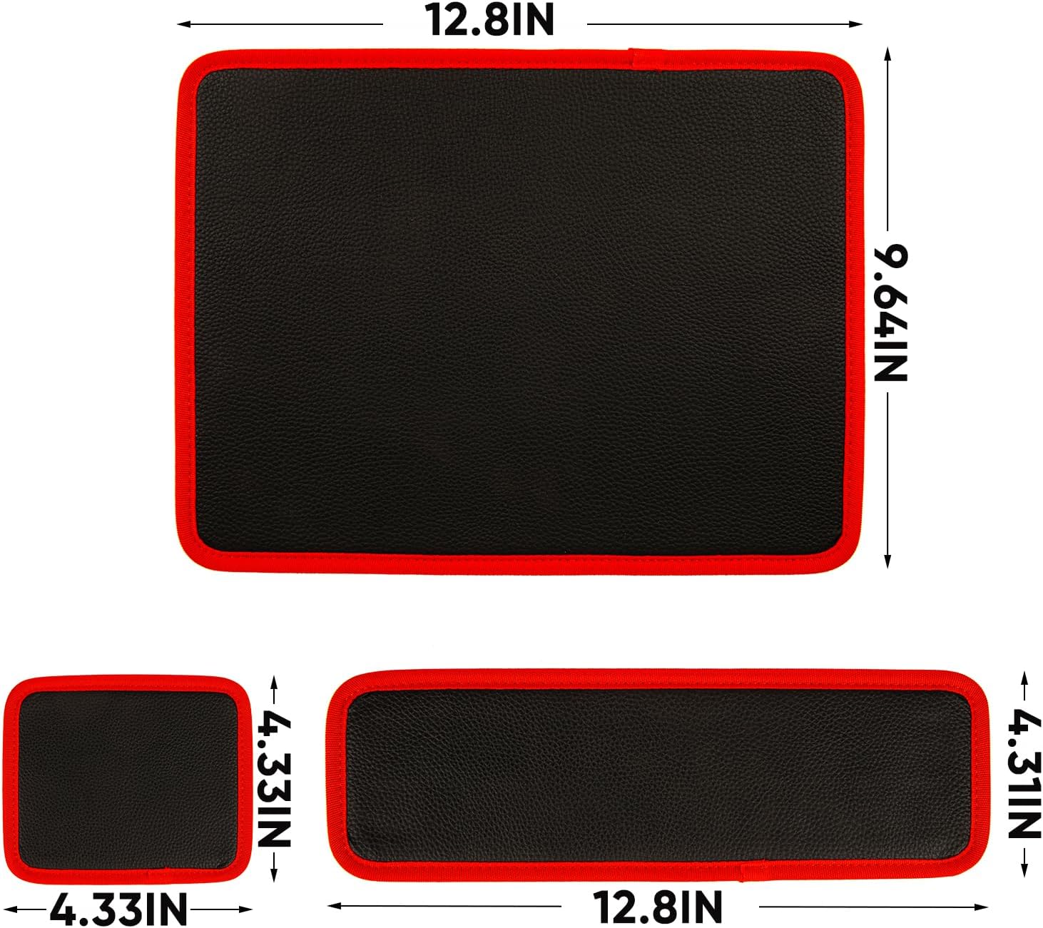 Magnetic Tool Mat & Holder 3-Pieces 12.8"x9.8" ,12.8"x4.3",4.3"x4.3" Flexible Magnetic Tray for Garage Workshop, Scratchproof PVC Surface with Non-Slip Grip | Auto Repair, Toolbox Organizer for Mechanics & DIY