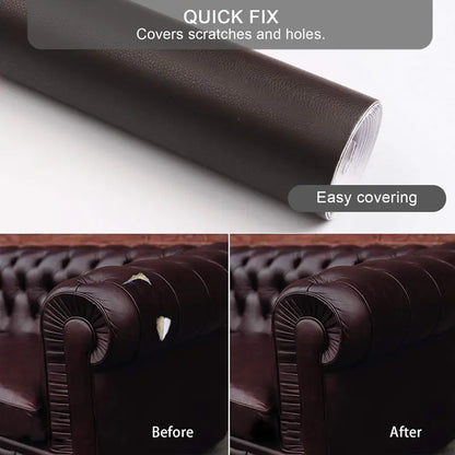 20*54 Inch Self-Adhesive Leather Sticker Patch Cuttable Sofa Repair,PVC Leatherette Waterproof Upholstery Fabric,Leather Stickers Self Adhesiveleather Repair Patch,for Car Seat, Couch, Chair