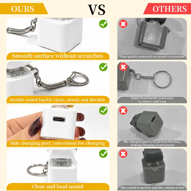 Seagull MINE! Button Keychain-Real Sound & LED Light, Funny Interactive Gift for Friends & Family summerwins