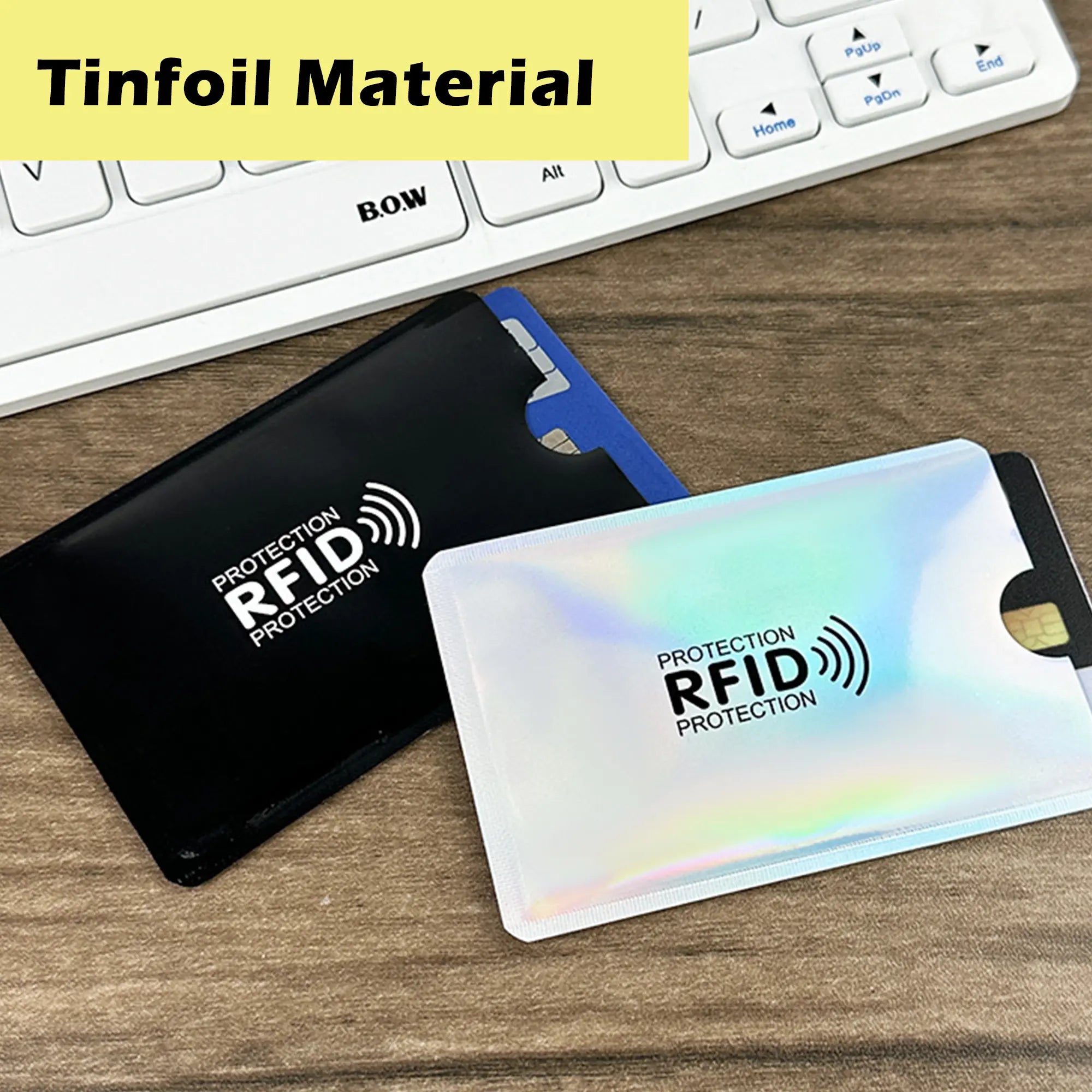 8 Counts RFID Blocking Sleeves Set – Protection for Credit & ID Cards, Slim & Lightweight Design