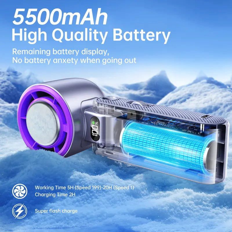 Portable fan Handheld High Speed Fan 199 Adjustable Levels Foldable for Summer Travel Vacation Essentials& Outdoor Activities cool fan