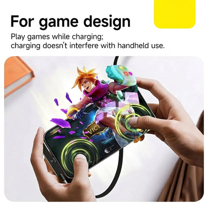 240W SuperCharge 360° Rotating Invisible Stand Detachable 2-in-1 Charging Cable, Zinc Alloy Silicone Type-C Cable, Compatible with Apple and Samsung, Essential for Gaming, Office and Car Use | Single Head, Set.extend Charger Smartphone