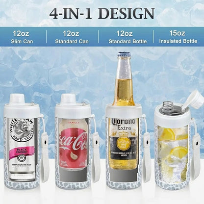 [Summer wins]Sealed Can Cooler Fizz Lid - Fits 12oz Cans, Slim Cans, 12oz Bottles & As Tumbler - Coffee Cup - Vacuum Insulated Stainless Steel Drinkware Flasks Beach Beverage Thermal Skinny Beach Mug Bottled Bottled Portable Portable Portable