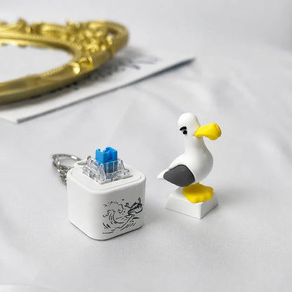Seagull MINE! Button Keychain-Real Sound & LED Light, Funny Interactive Gift for Friends & Family summerwins