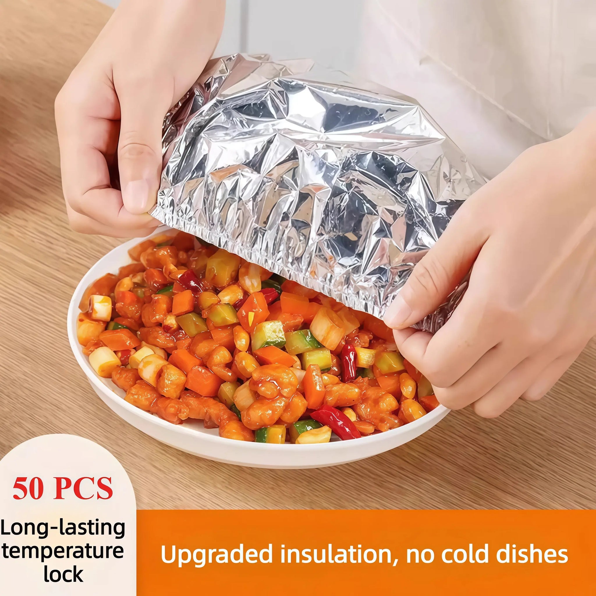 Home dining table & food container aluminum foil heat-retaining cover, kitchen food insulation and freshness keeping, high-quality aluminum foil