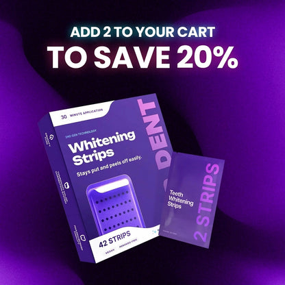 Purple Teeth Whitening Strips - 7/21 Whitening Sessions - Non Sensitive Teeth Whitening - Peroxide-Free