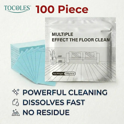 100 Piece Floor Cleaning Tablets Multi-Surface Cleaner for Hardwood Laminate Tile & RV Walls Antibacterial Deodorization Maintenance