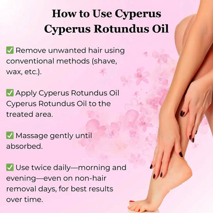 Beauty Cyperus Rotundus Oil for Natural Hair Reduction - 60ml/2oz