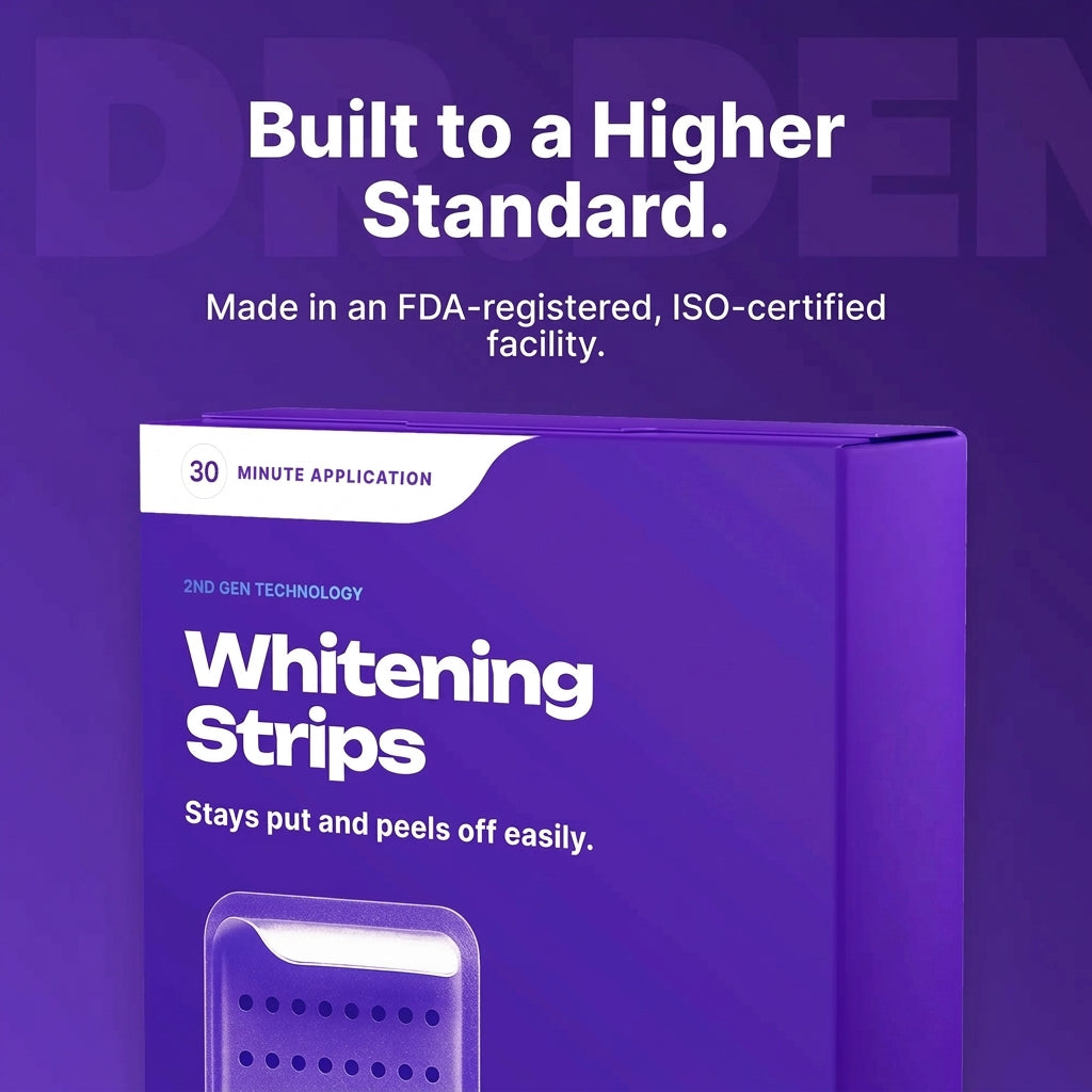 Purple Teeth Whitening Strips - 7/21 Whitening Sessions - Non Sensitive Teeth Whitening - Peroxide-Free