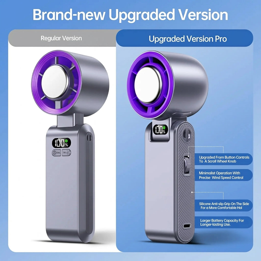 Portable fan Handheld High Speed Fan 199 Adjustable Levels Foldable for Summer Travel Vacation Essentials& Outdoor Activities cool fan