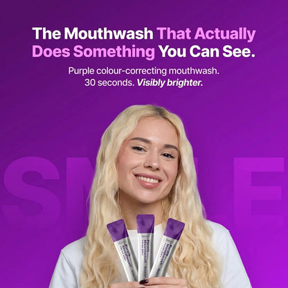 Purple Mouthwash - Sachets 20 Pack - Peroxide-Free - Alcohol Free - Vegan Mint