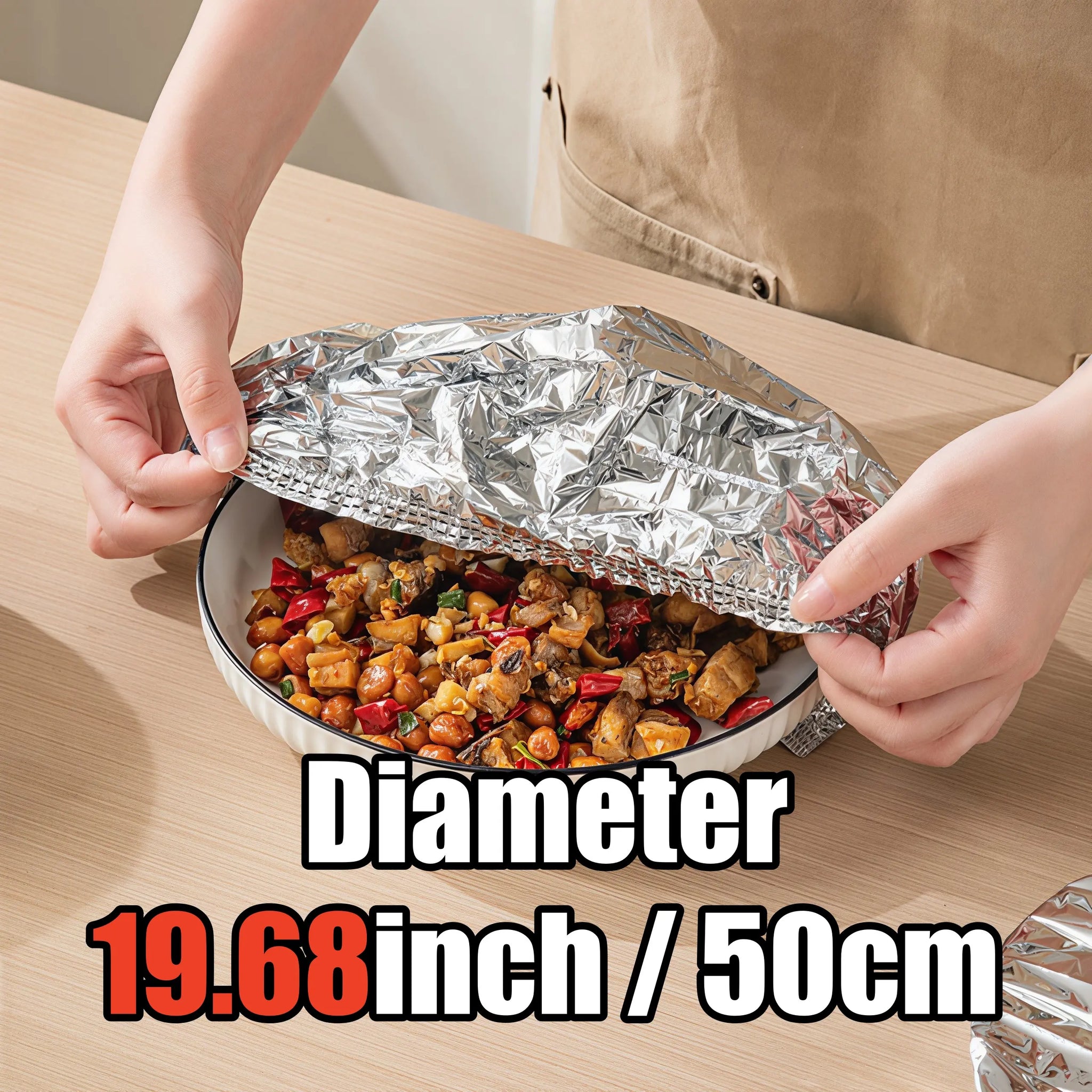 Home dining table & food container aluminum foil heat-retaining cover, kitchen food insulation and freshness keeping, high-quality aluminum foil
