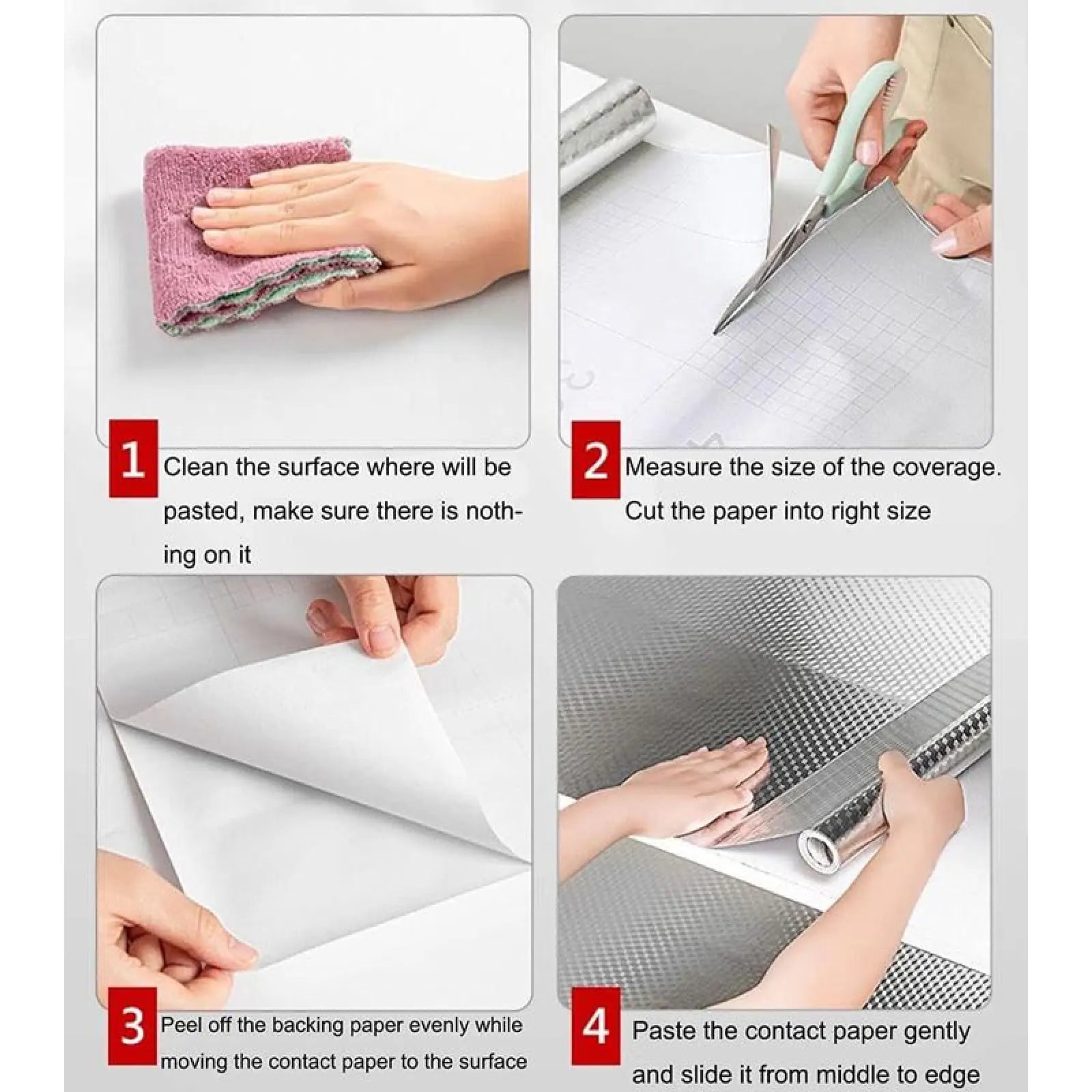 Kitchen Wallpaper Oil Proof Sticker Aluminum Foil Backsplash Self-Adhesive Contact Paper Cabinet Liner Waterproof Heat Resistant Peel Stick Wallpaper 15.7X118 Inches Cube Texture Silver Non-Woven