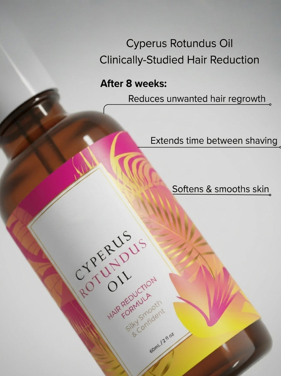 Beauty Cyperus Rotundus Oil for Natural Hair Reduction - 60ml/2oz