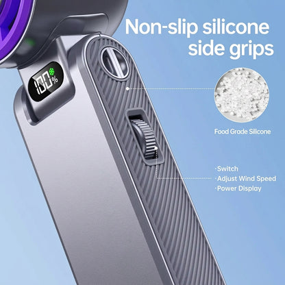 Portable fan Handheld High Speed Fan 199 Adjustable Levels Foldable for Summer Travel Vacation Essentials& Outdoor Activities cool fan
