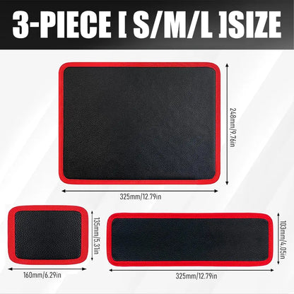 Magnetic Tool Mat & Holder 3-Pieces 12.8"x9.8" ,12.8"x4.3",4.3"x4.3" Flexible Magnetic Tray for Garage Workshop, Scratchproof PVC Surface with Non-Slip Grip | Auto Repair, Toolbox Organizer for Mechanics & DIY