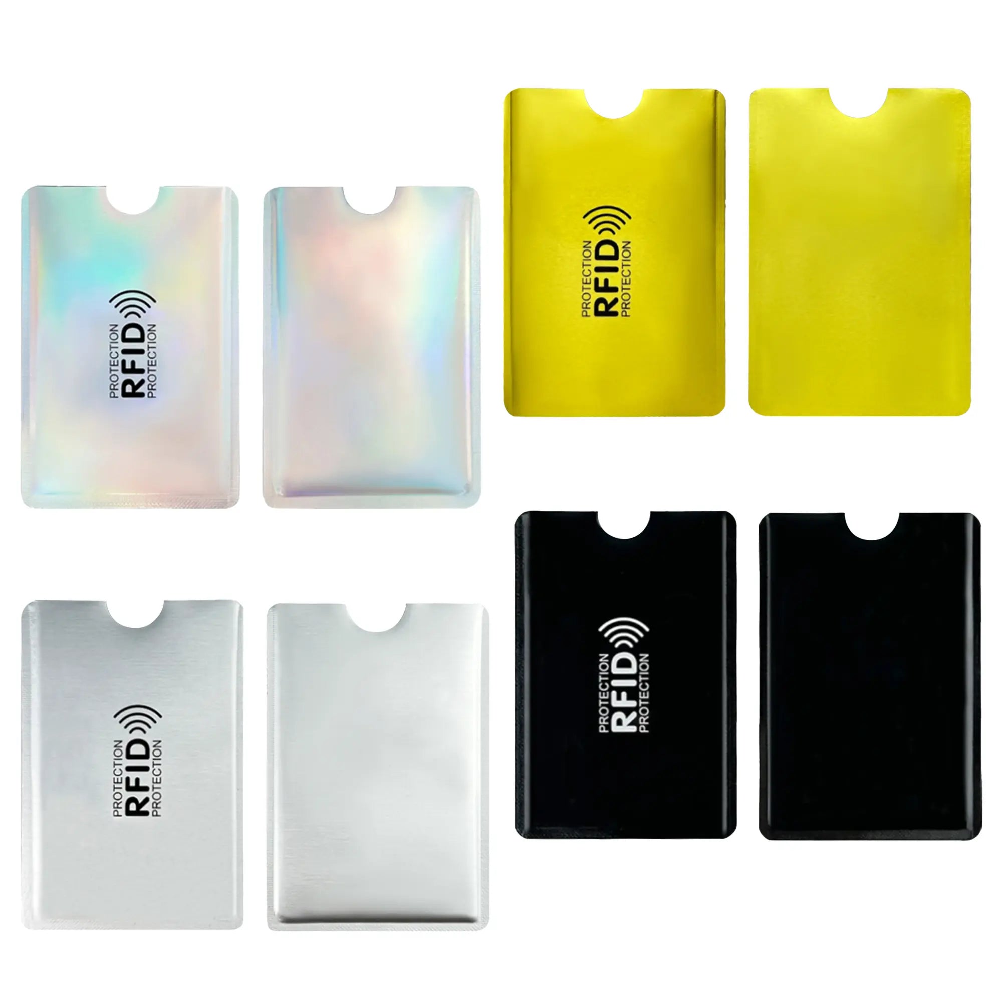 8 Counts RFID Blocking Sleeves Set – Protection for Credit & ID Cards, Slim & Lightweight Design
