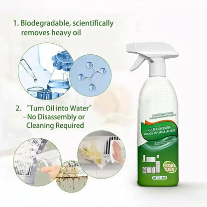 Household Kitchen Cleaner Spray - Liquid Grease Remover for Stovetops, Range Hoods - 318 ml/Bottle M1, Summer Vibes ,Summer Wins
