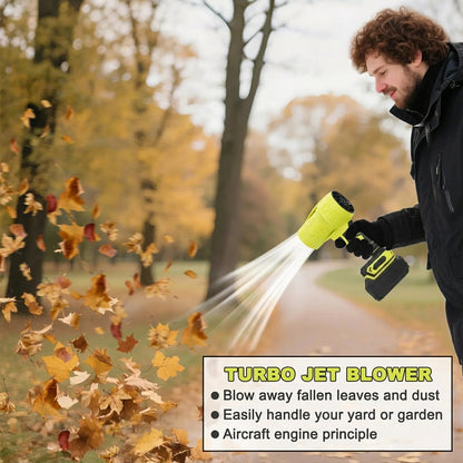 Turbo Jet Blower,Leaf Blower, Violent Turbo Fan, Pure Copper Motor,Car Drying After Wash, Handheld Snow Blower,Cordless Turbo Power Air Duster,Home Improve,Garden Mainte Holiday gifts