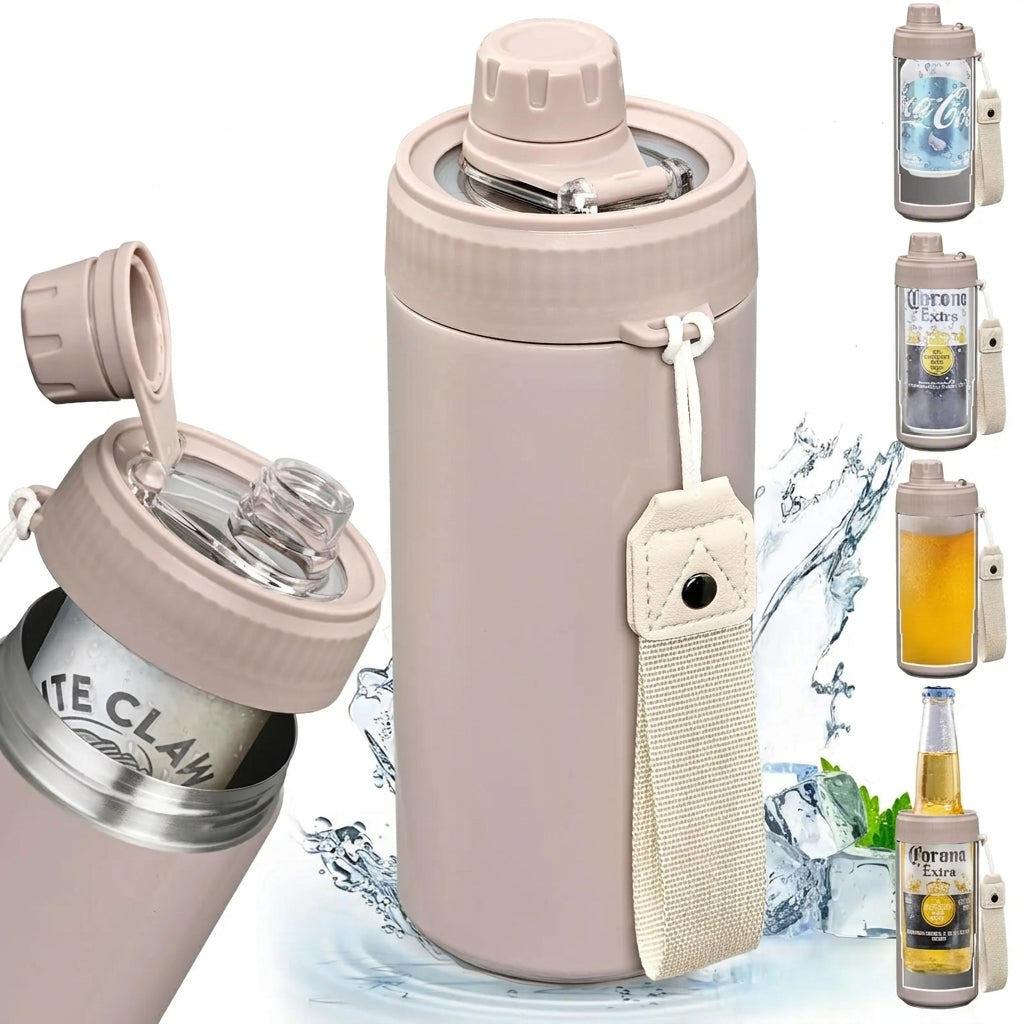 [Summer wins]Sealed Can Cooler Fizz Lid - Fits 12oz Cans, Slim Cans, 12oz Bottles & As Tumbler - Coffee Cup - Vacuum Insulated Stainless Steel Drinkware Flasks Beach Beverage Thermal Skinny Beach Mug Bottled Bottled Portable Portable Portable