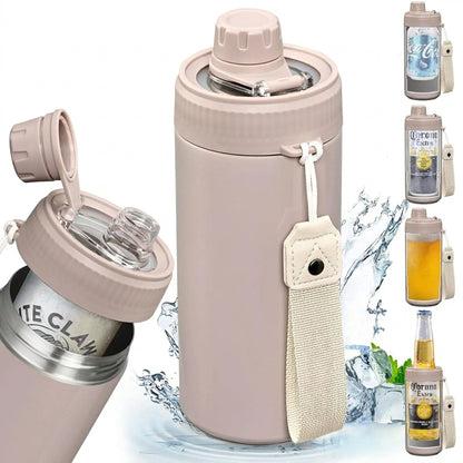 [Summer wins]Sealed Can Cooler Fizz Lid - Fits 12oz Cans, Slim Cans, 12oz Bottles & As Tumbler - Coffee Cup - Vacuum Insulated Stainless Steel Drinkware Flasks Beach Beverage Thermal Skinny Beach Mug Bottled Bottled Portable Portable Portable