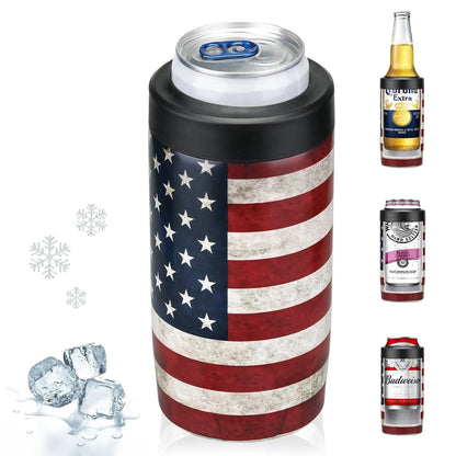 [Summer wins]Sealed Can Cooler Fizz Lid - Fits 12oz Cans, Slim Cans, 12oz Bottles & As Tumbler - Coffee Cup - Vacuum Insulated Stainless Steel Drinkware Flasks Beach Beverage Thermal Skinny Beach Mug Bottled Bottled Portable Portable Portable