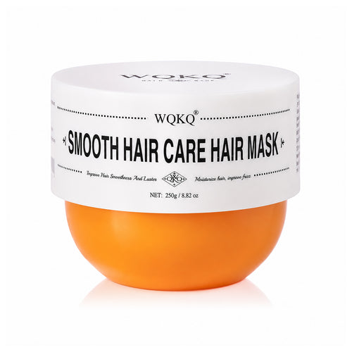 WQKQ Smooth Hair Care Hair Mask 250g – Deep Conditioning Treatment for Dry, Frizzy & Damaged Hair – with Panthenol, Hydrolyzed Keratin & Hyaluronic Acid – Soft, Smooth, Glossy Finish – For All Hair Types