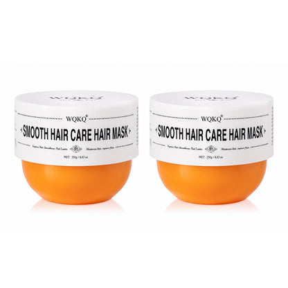 WQKQ Smooth Hair Care Hair Mask 250g – Deep Conditioning Treatment for Dry, Frizzy & Damaged Hair – with Panthenol, Hydrolyzed Keratin & Hyaluronic Acid – Soft, Smooth, Glossy Finish – For All Hair Types