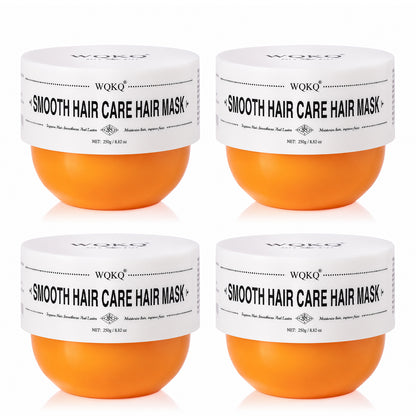 WQKQ Smooth Hair Care Hair Mask 250g – Deep Conditioning Treatment for Dry, Frizzy & Damaged Hair – with Panthenol, Hydrolyzed Keratin & Hyaluronic Acid – Soft, Smooth, Glossy Finish – For All Hair Types