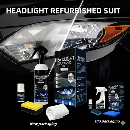 Automotive Headlamp Restoration Fluid, oxidized and yellowed automotive headlamps, blurring enhanced crystalline coating refurbisher