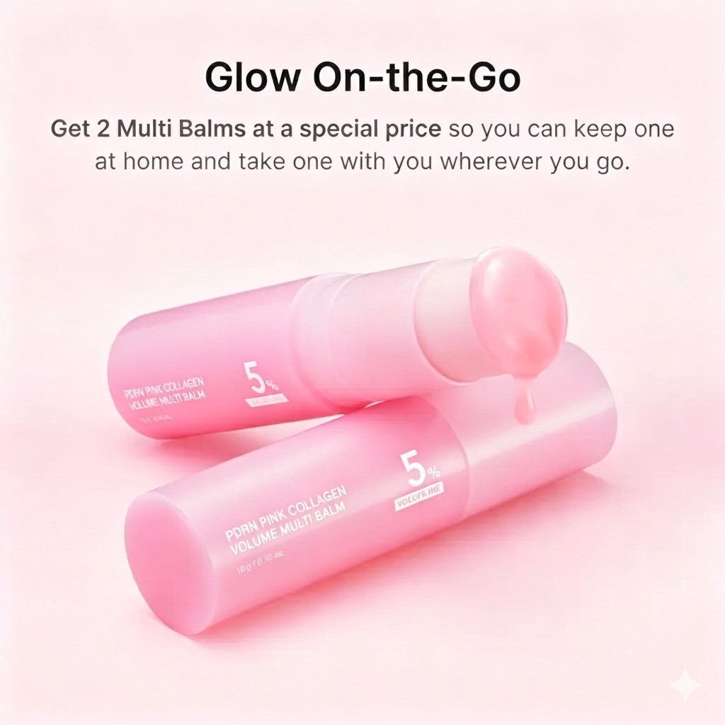 PDRN Pink Collagen Volume Multi Balm | All In One Volufiline, PDRN, NAD Stick for Youthful-Looking, Helping Look of Fine Lines, Firming Care, Anti-Aging Care | For Under-Eyes, Neck, Forehead, Smile Lines, Lip Care | Korean Skincare