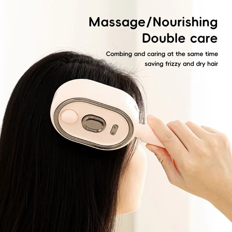 Electric Spray Massage Comb | Oil Mist Hair Care | Self-Cleaning & Anti-Static | Fluffy Smooth Hair | Anti Tangle Brush | Hair Detangling Comb | Hair Care Tool
