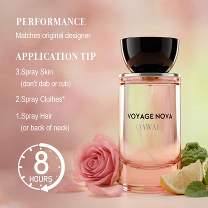 Voyage Nova | Rosey Fruity Floral | Extrait De Parfum 50ml/100ml | Long Lasting Luxury Fragrance | Daily women's perfume rose vibrant for women Summervibes summerwins