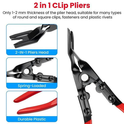 Automotive Electrical Disconnect Pliers Kit,Auto Repair Plier,High-Carbon Steel Connector Separator 60 ° Pliers,Hose Clamp Plier,Car Trim Clip Removal Pliers,Plug Release Tool and Wire Terminal Removal in Storage Bag.
