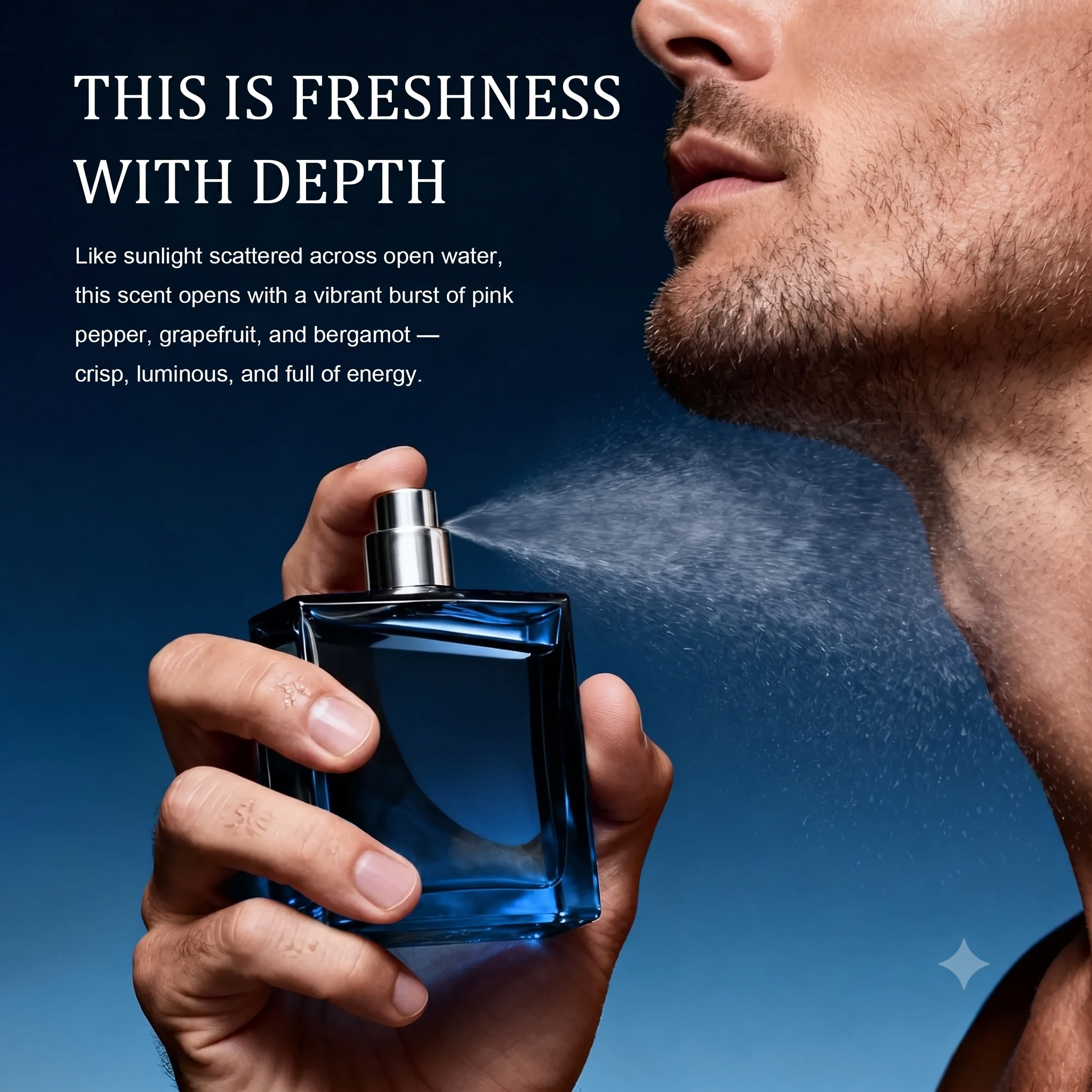 Midnight Marine Eau De Parfum 50ml Unisex | Aromatic Aquatic Ocean Fresh Woody Perfume with Bergamot Coconut Amber | Long Lasting Luxury Arabian Fragrance for Men Women | Premium Gift/ycz cologne